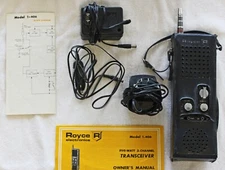 Royce Electronics Hand-Held 3-Channel Transceiver Model 1-406 with Manuals