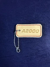 Wilson A2000 Leather Keychain - Tan/Red