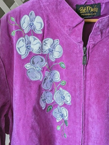 Bob Mackie Pink Purple Suede 
