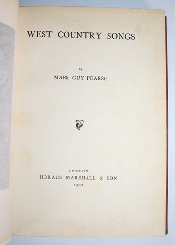 1902 West Country Songs by Mark Guy Pearse Arts & Crafts Leather Binding 1st Ed - Picture 6 of 22
