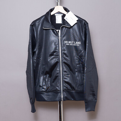 Helmut Lang Jacket Mens Medium Black Sash Track Shiny Tracksuit BNWT RRP £499