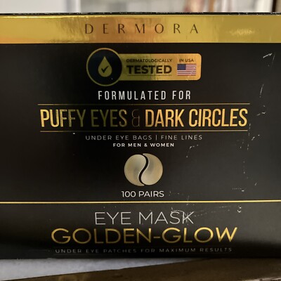 Golden Glow under eye Mask Patches  64 PAIRS Eye Gels Demora.
