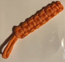 Survival keychain orange handmade from paracord rope