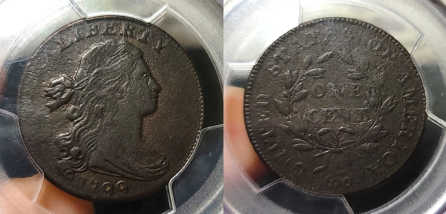 1799 Draped Bust Large Cent 1c PCGS Genuine Looks XF