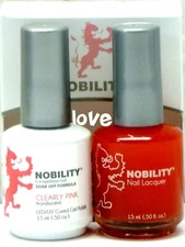 NOBILITY Gel Nail Polish 0.5fl.oz UV/LED Gel Color Duo NBCS066- Clearly Pink