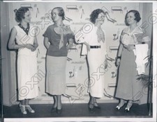 1934 Nation Wide Design Contest Prize Winning College Girl Dresses Press Photo