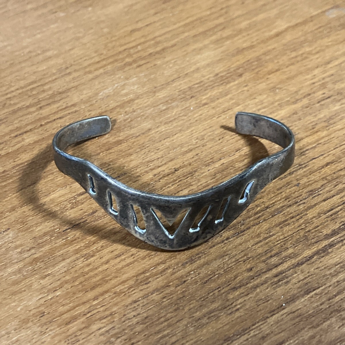 Vintage Mexico 925 20g Sterling Silver Modern Cuff Bracelet