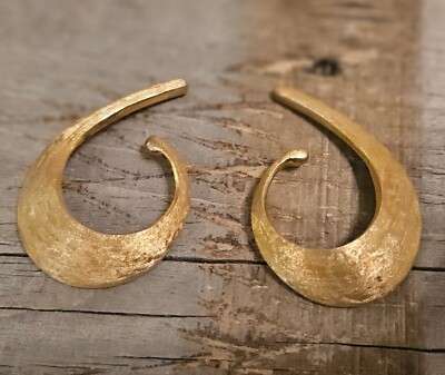 Vintage Coro Gold textured Tone Slip Ease Ear Wrap Cuff Earrings
