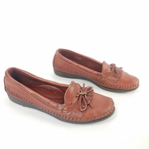 Vintage Dexter Kiltie Penny Loafers Red 