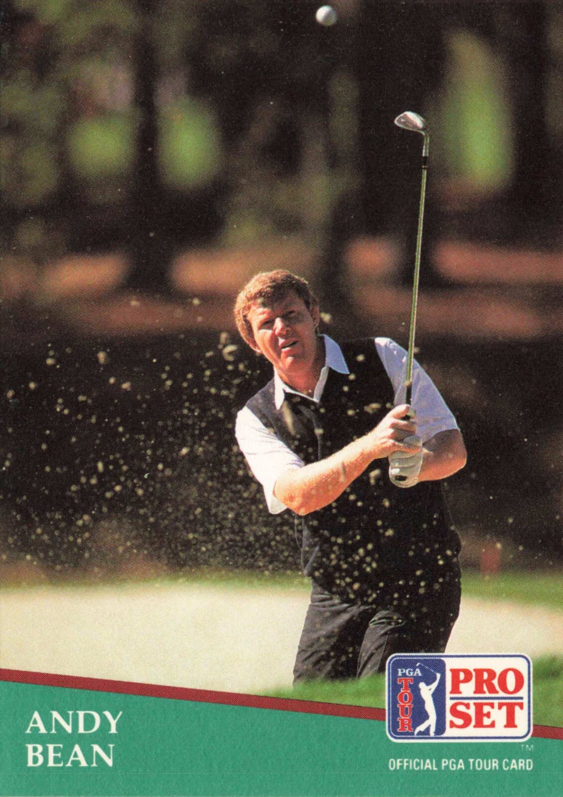 1991 Pro Set #190 ANDY BEAN PGA Tour Golf Card – 11 Career Wins