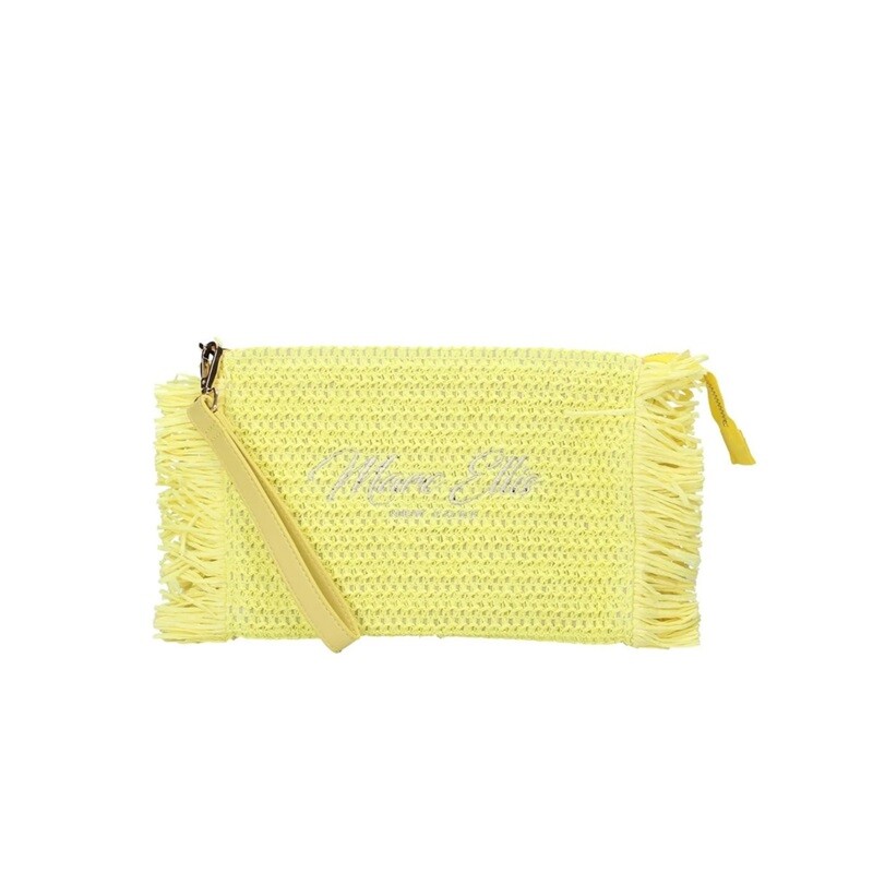 Bolso de Mano Mujer MARC ELLIS Buby St Thomas Clutch Mar En Rafia Amarillo Pe