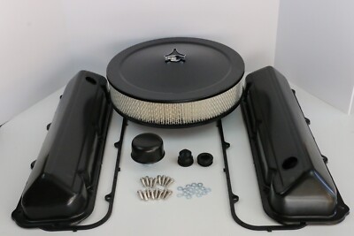 BB Ford 429 460 Black Engine Dress Up Kit Valve Covers 14'' Air Cleaner BBF