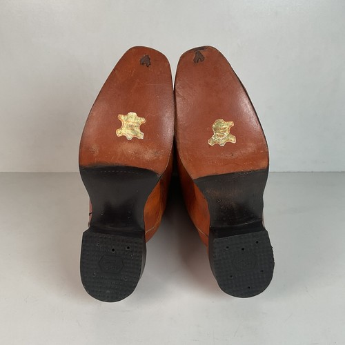 Vintage 1960s Tony Lama Cowgirl Boots 7 B Cavalry Style Gold Label - Picture 2 of 23