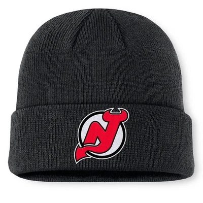 New Jersey Devils Beanie Hat Mens Adults Fanatics Branded NHL Ice Hockey Winter