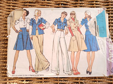 Vintage 1970s Simplicity Sewing Pattern 6110 Size 10 Trousers Skirt Blouse B32.5