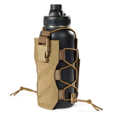 MOLLE Water Bottle Holder - Adjustable 18-32oz Bottle Pouch, 500D Nylon Tacti...