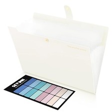 Accordion File Organizer, Expanding File Folder with 8 Pockets, Portable Cream