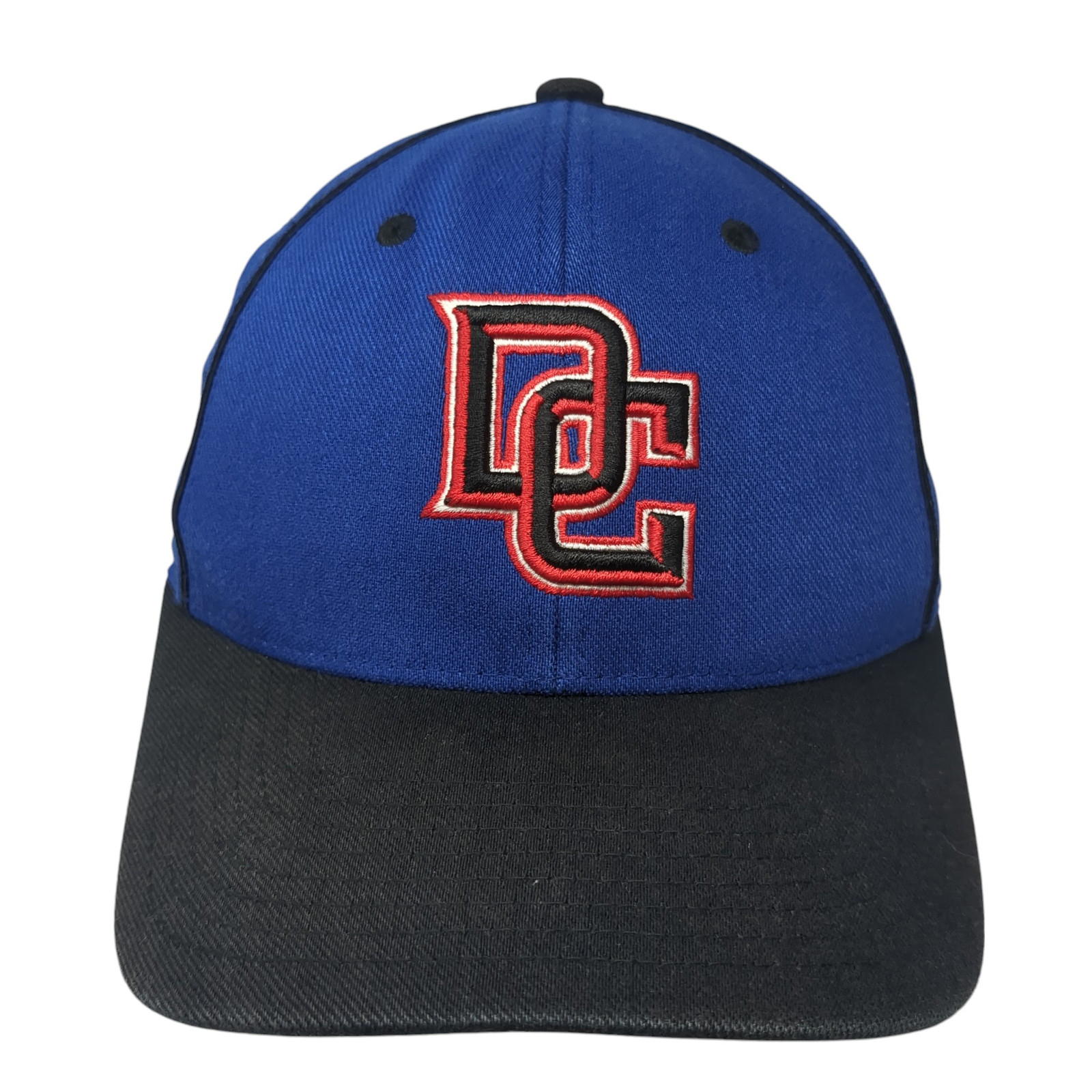 DC Fitted Baseball Cap Blue Small Lightweight Emb… - image 1