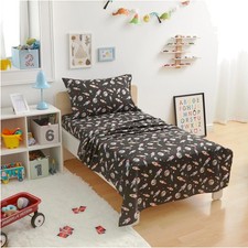 Charming 3-Piece Toddler Bedding Set - Microfiber with Space Rockets Design