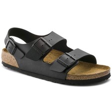 Birkenstock Womens Arizona Soft Footbed Oil Sandal Black Authentic New