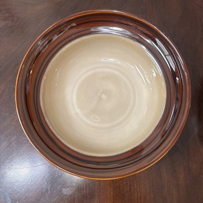 Set of two Joseph Abboud Stoneware Vegetable/Soup Bowls in the Mocha Pattern.