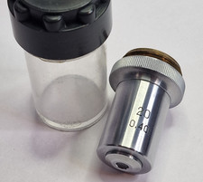 Lomo 20x 0.40 Vintage USSR Microscope Objective w/Canister Very Good Condition