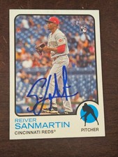 2022 Topps Heritage REIVER SANMARTIN Reds In-Person Signed Autographed AUTO