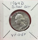 1964-D Denver Mint Silver Washington Quarter
