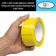 36 Rolls Yellow Color Carton Box Sealing Packaging Tape 2 Mil 1.88"x110 Yards