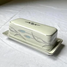 Vintage Valmont China "Royal Wheat" Covered Butter Dish