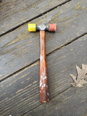 Craftsman 38298 6oz Dual Soft Face Hickory Handle Hammer Rare USA