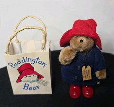 Eden Toys 5  Mini Plush Jointed Paddington Bear w/Gift Bag W/Tag Vintage 1987