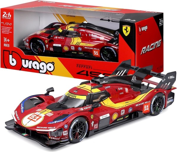 Gadget -D- Bburago: Ferrari 499P 2024 24H Le Mans Hypercar (N.51) 1:24 Bburago-image
