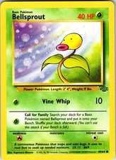 pokemon card bellsprout Gym Heroes Common [G] Careless Tackle (20) Bellsprout does 10 damage to itself. Pokemon Aquapolis Common Bellsprout #68