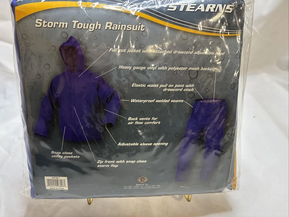 Stearns Storm Tough Rainsuit Size XL/2X NEW Waterproof Ventilated Windproof Mens - Image 4 of 4