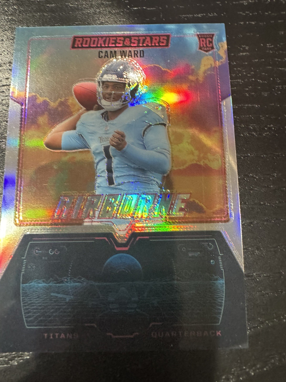 2025 NFL Panini Rookies & Stars Cam Ward SILVER Rookie AIRBORNE Card SSP