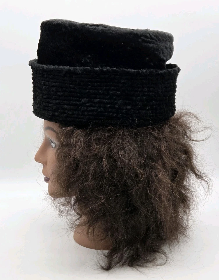 Sombrero Pastillero Mr. John Sophisticate NY París ¿Lana Persa Negra? Union Made USA Foto 4 de 4