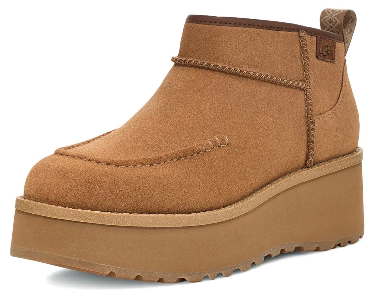 Ugg Cityfunc Ultra Mini Boots (Size 10) Chestnut Zipper Platform