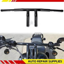 BLACK 1-1/4" FAT 8" RISE T-BARS HANDLEBARS DRAG FOR HARLEY 883 XL SOFTAIL HONDA