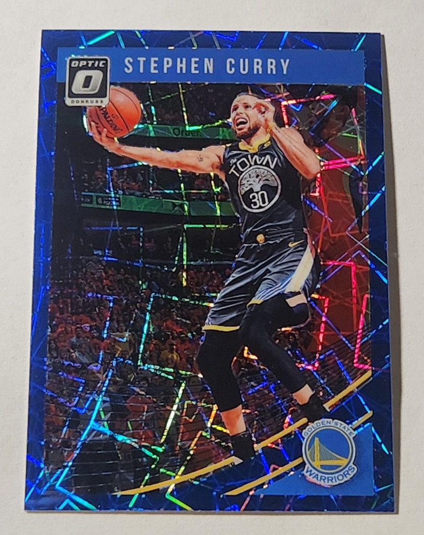 Stephen Curry 2018-19 Panini Donruss Optic #2 Blue Velocity Prizm