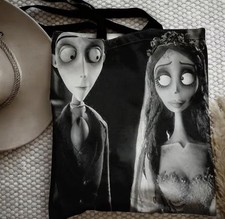 New 15  Tim Burton CORPSE BRIDE Handbag VICTOR  EMILY Purse SHOPPING Tote Bag