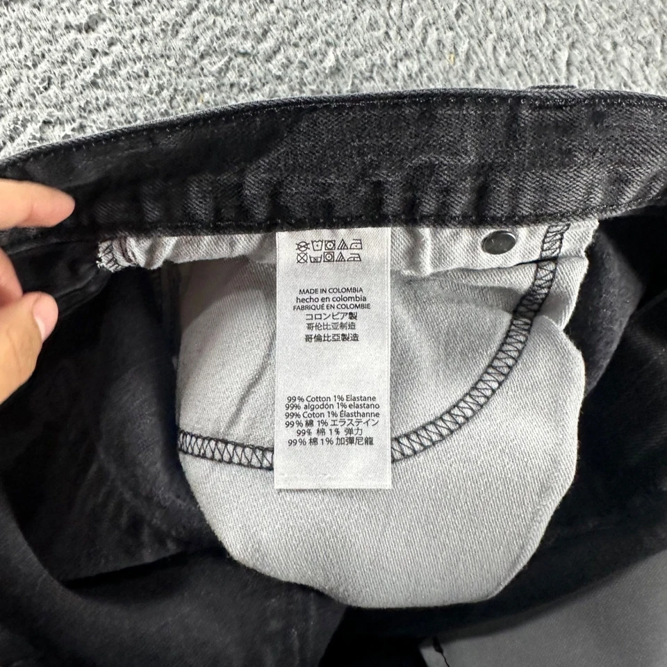 Michael Kors Jeans Mens 36x32 Black Dark Wash Cotton Stretch Grant Classic Fit - Image 4 of 4