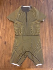 Nike Pro Elite Speedsuit Track Field Black Gold Made In USA Men s S FQ1287-711