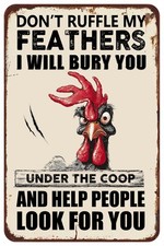 Funny Chicken Signs Chicken Coop Accessories Rooster Decorations Chicken Stuff f