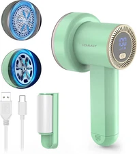 Fabric Shaver Fuzz Remover Rechargeable, HOMEASY Electric Lint Remover Shaver wi