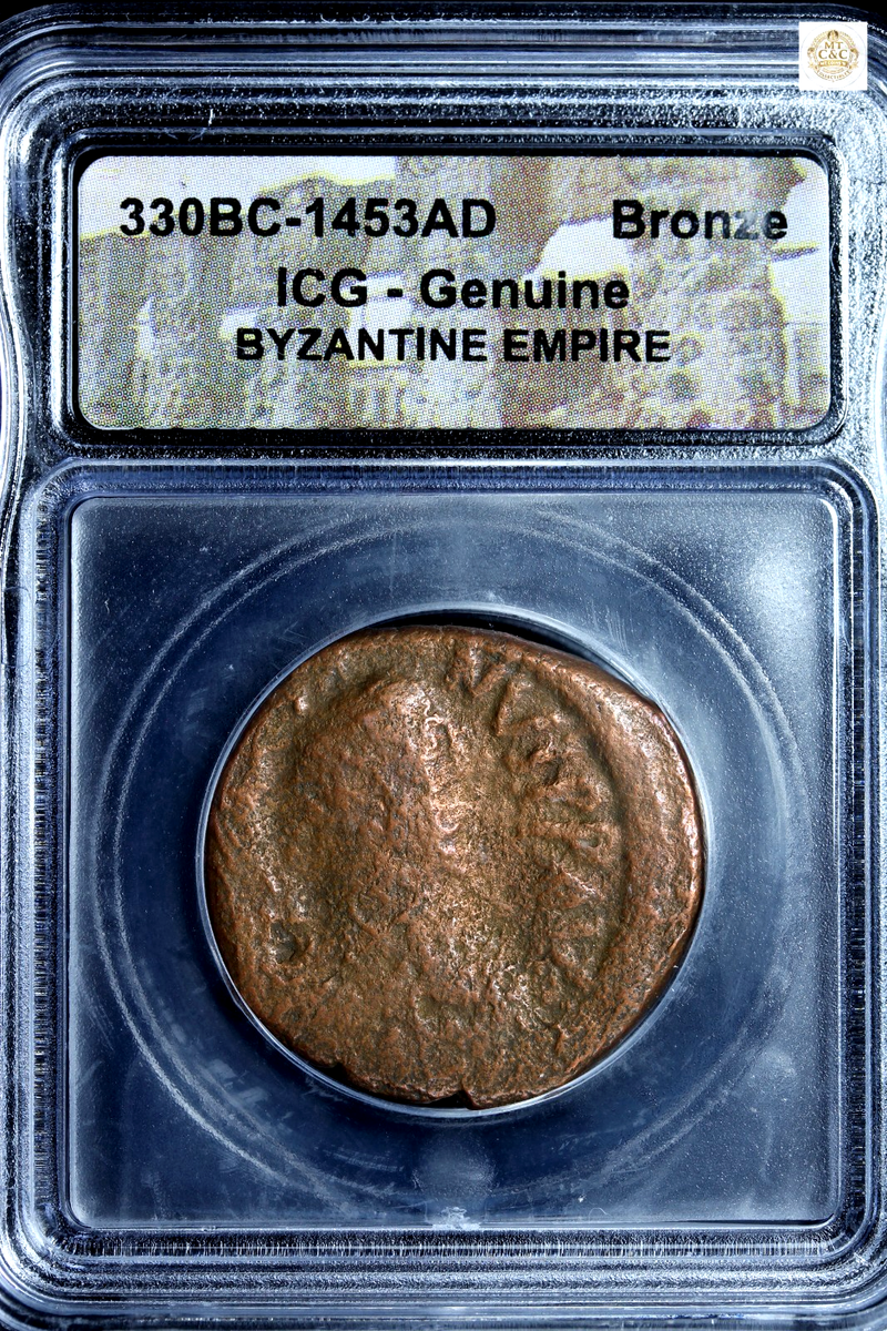 Byzantine Anonymous Follis Class A2 Christ Coin ICG Certified