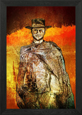 Clint Eastwood Framed Wall Art Poster Canvas Print Picture