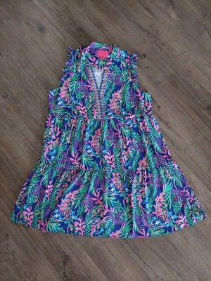 Lilly Pulitzer Briela Dress XL in How You Like Me Prowl Swing A Line Resort Wear