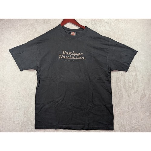 Harley-Davidson, Vintage 2000 Harley Davidson Las Vegas NV Biker Shirt Raised Reflective Logo XL