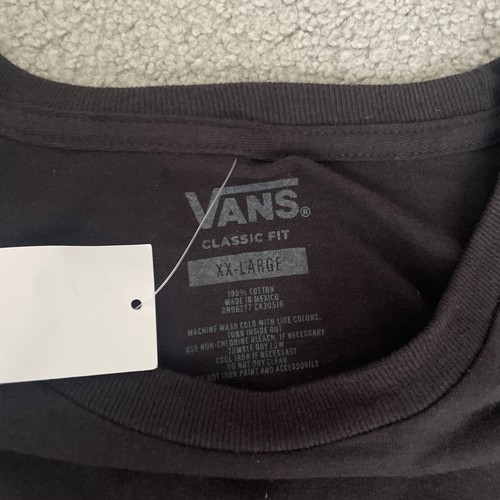 Vans Men’s Sz. 2XL Black Long Sleeve Graphic T Shirt Observatory Butterfly - Picture 4 of 8
